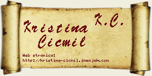 Kristina Cicmil vizit kartica